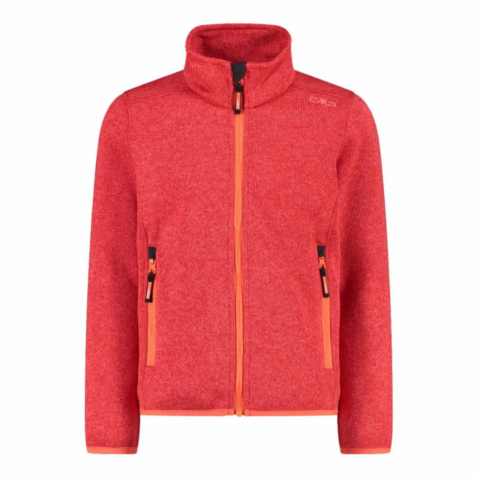 Giacca in pile da bambina in knit-tech