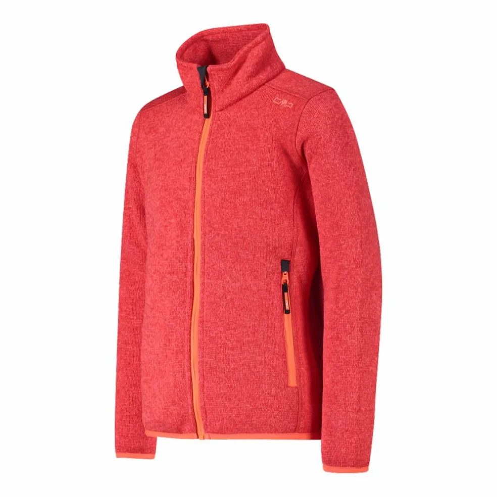 Giacca in pile da bambina in knit-tech