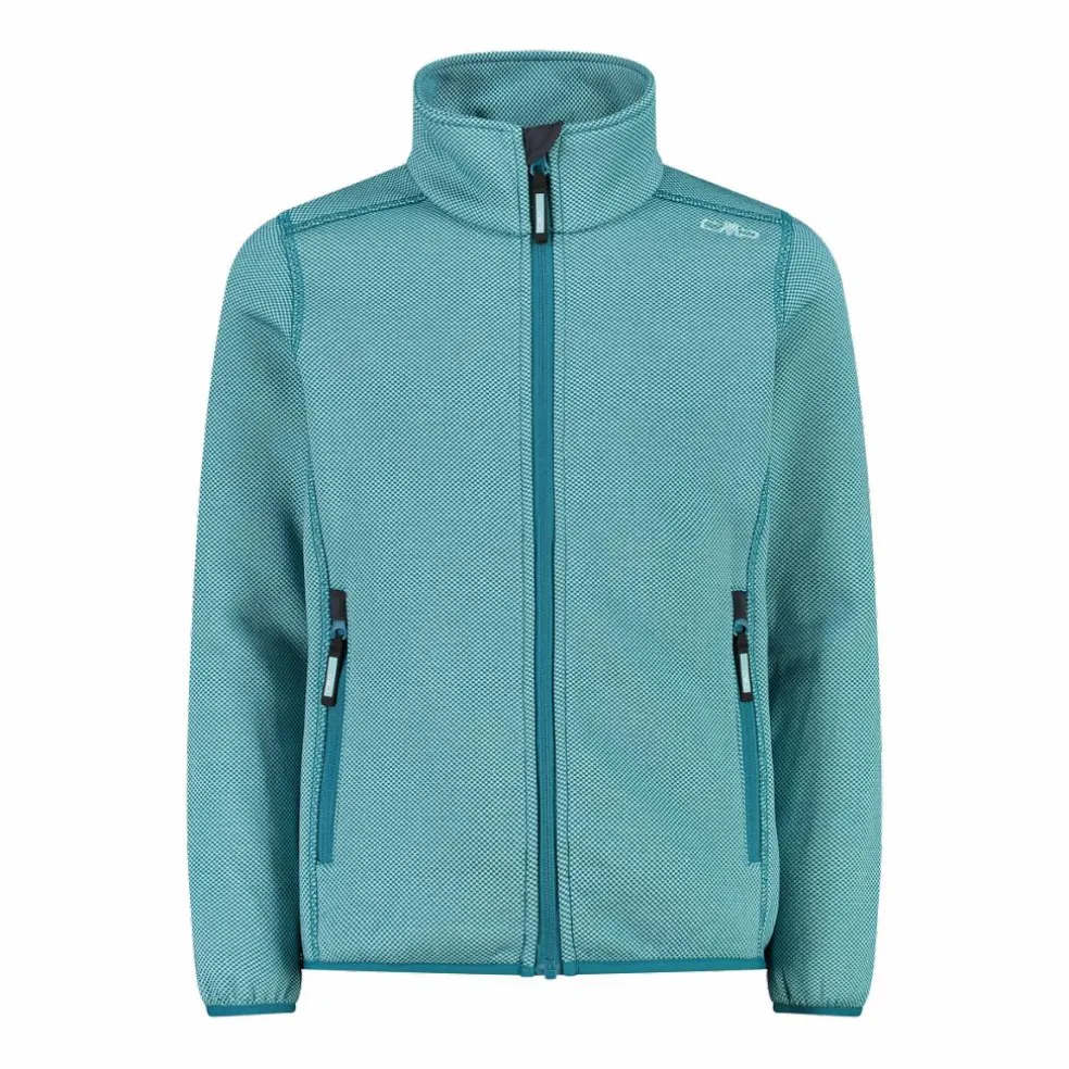 Giacca in pile da bambina in knit-tech