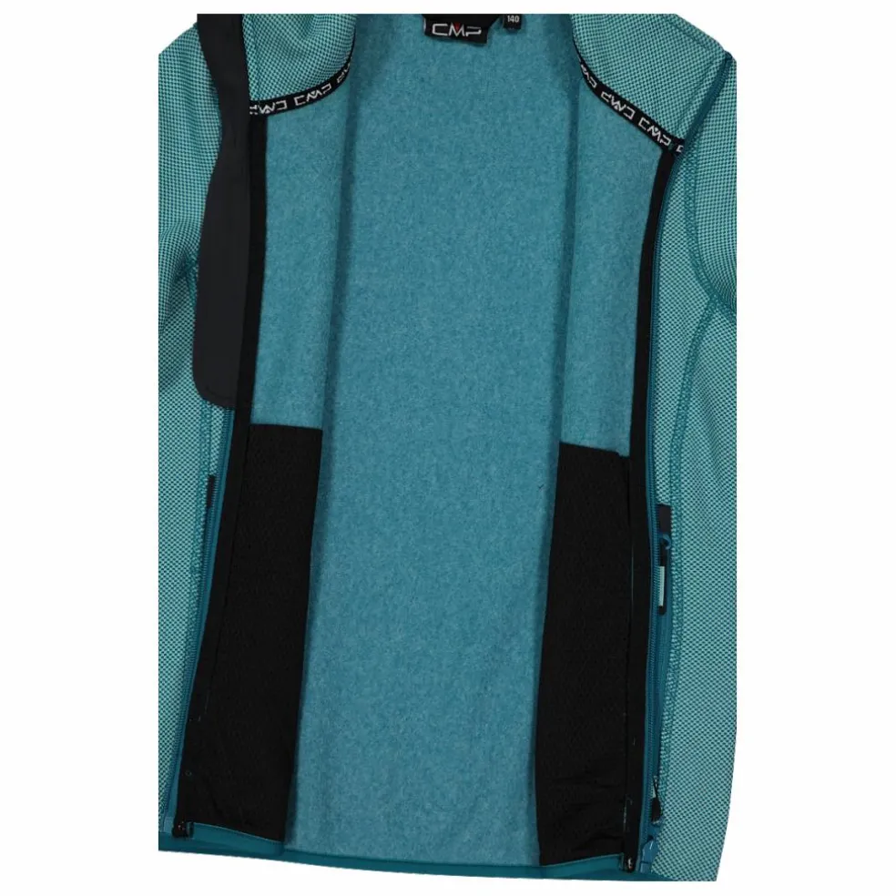 Giacca in pile da bambina in knit-tech