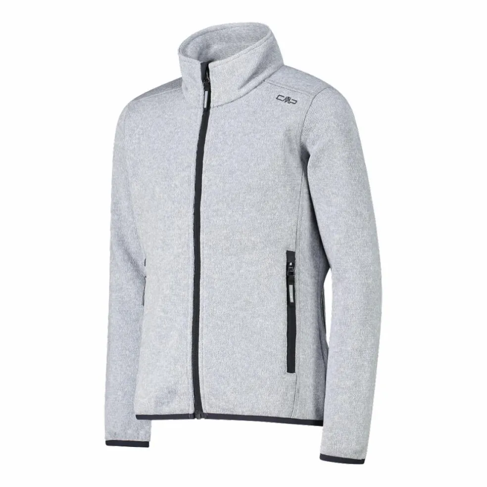 Giacca in pile da bambina in knit-tech