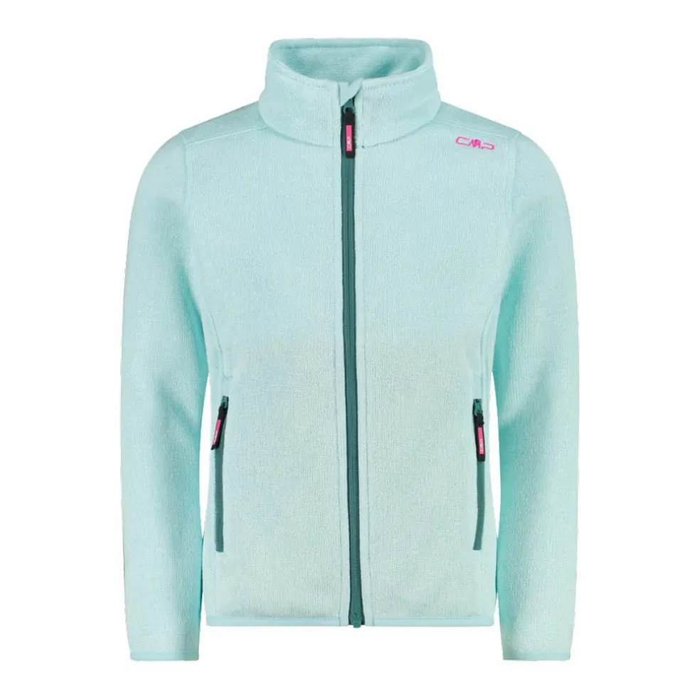 Giacca in pile da bambina in knit-tech