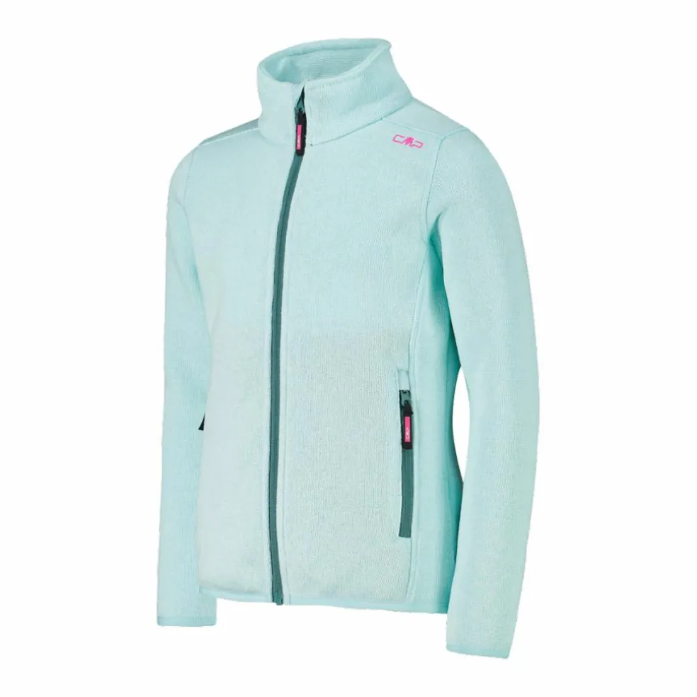 Giacca in pile da bambina in knit-tech