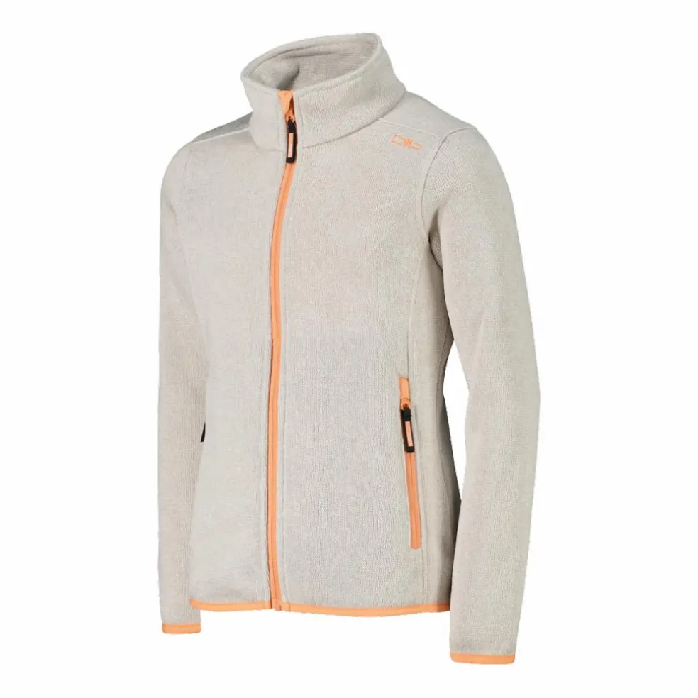 Giacca in pile da bambina in knit-tech