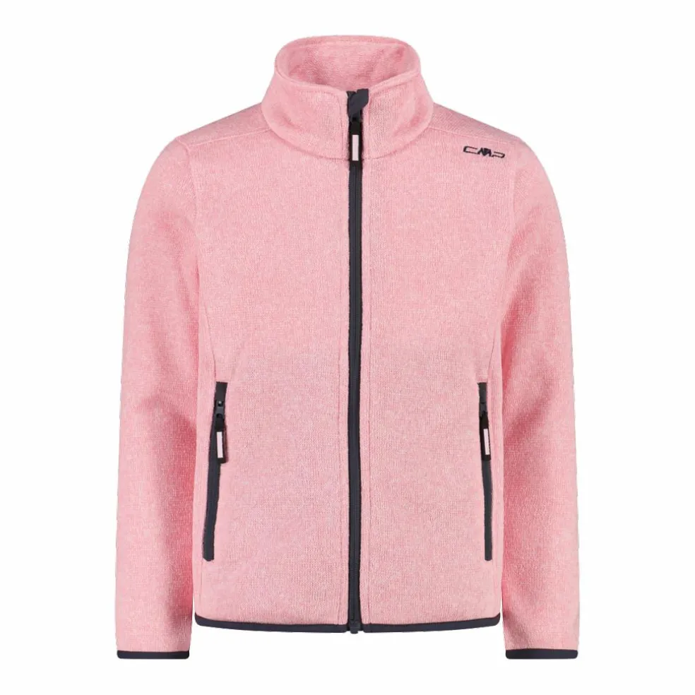 Giacca in pile da bambina in knit-tech