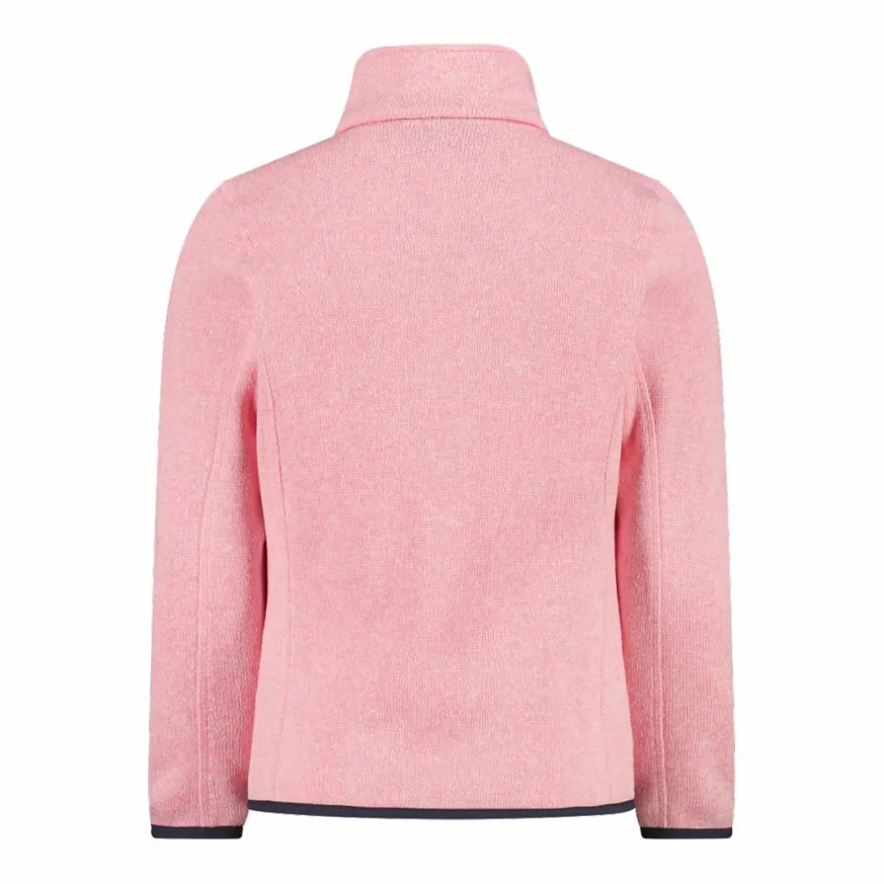 Giacca in pile da bambina in knit-tech