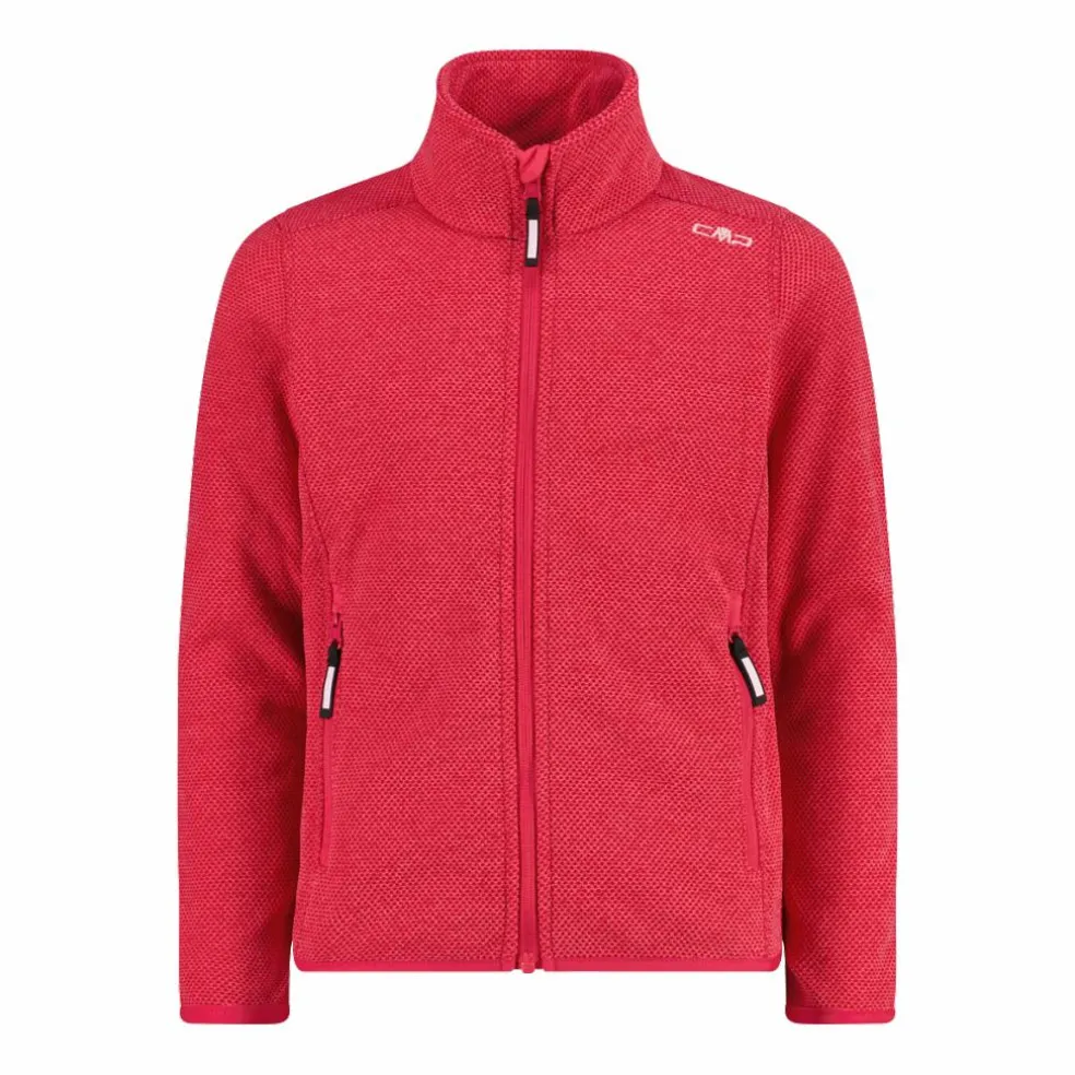 Giacca in pile da bambina in knit-tech