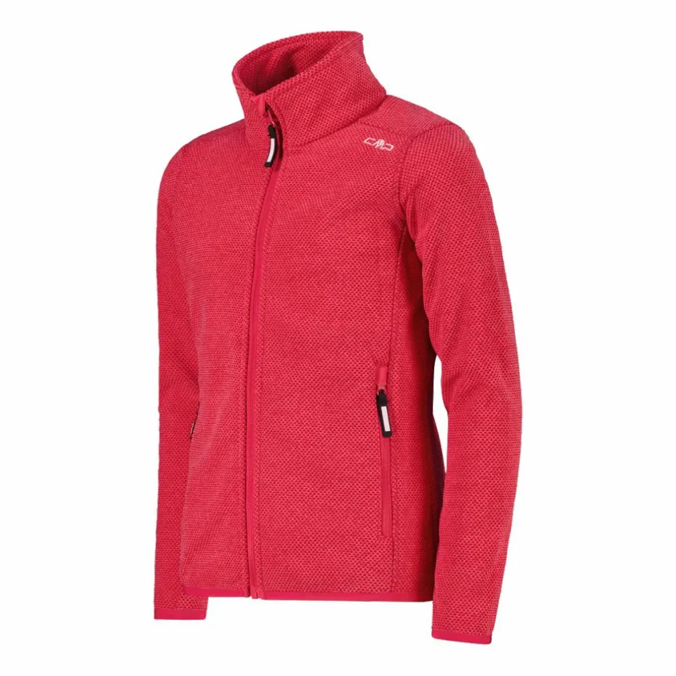Giacca in pile da bambina in knit-tech