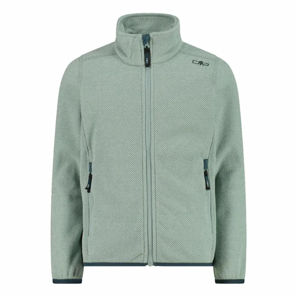 Giacca in pile da bambina in knit-tech