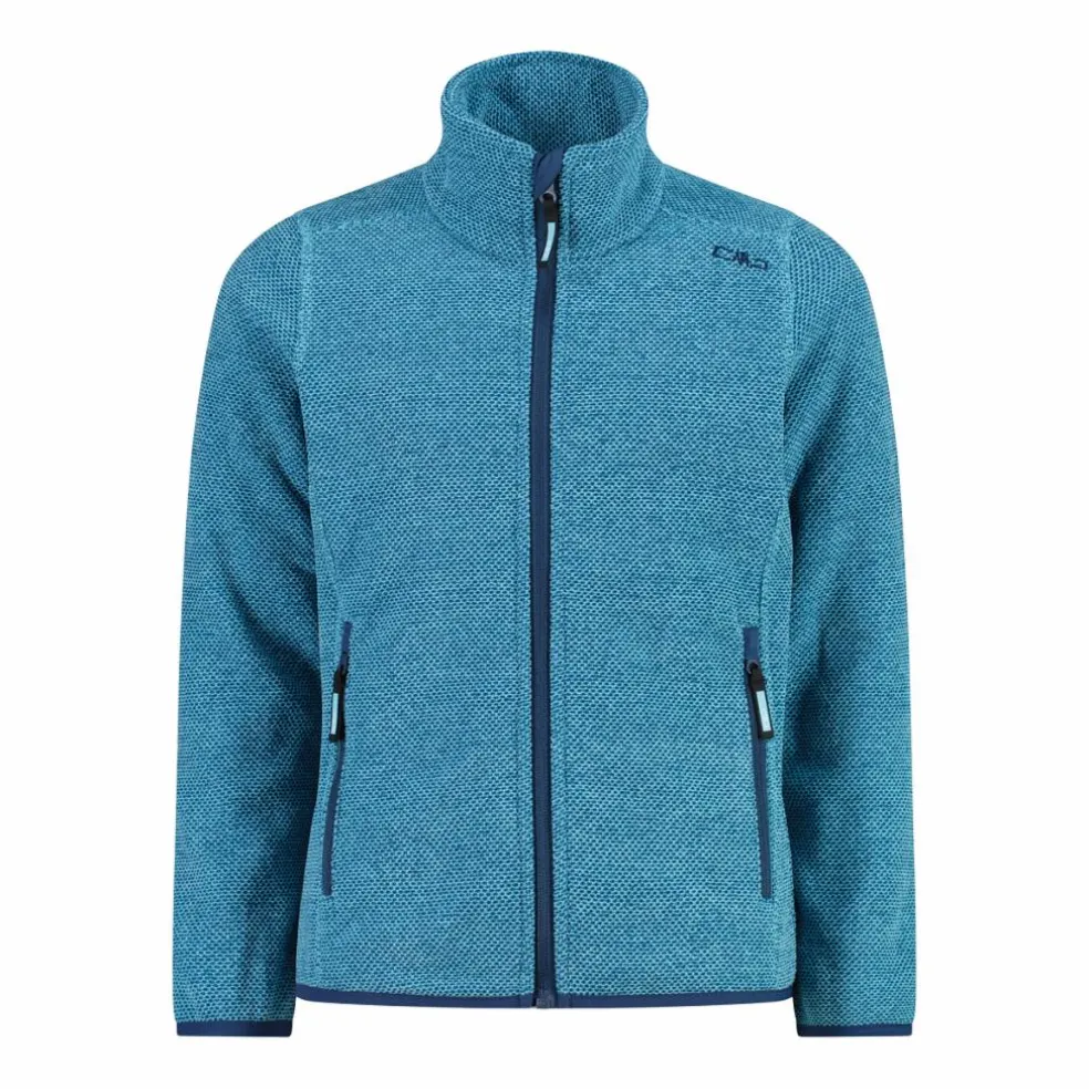 Giacca in pile da bambina in knit-tech