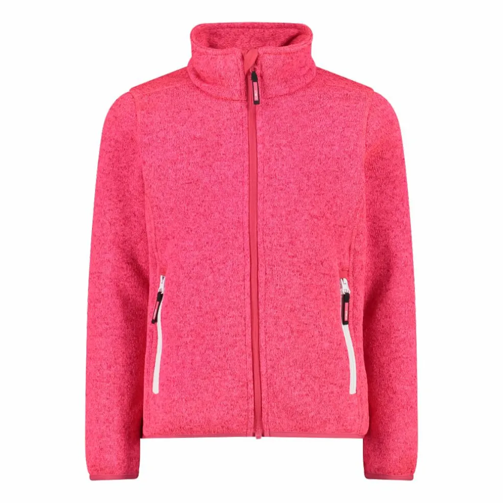 Giacca in pile da bambina in knit-tech