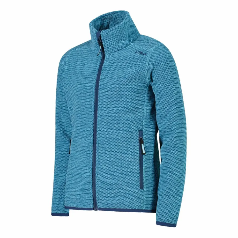 Giacca in pile da bambina in knit-tech