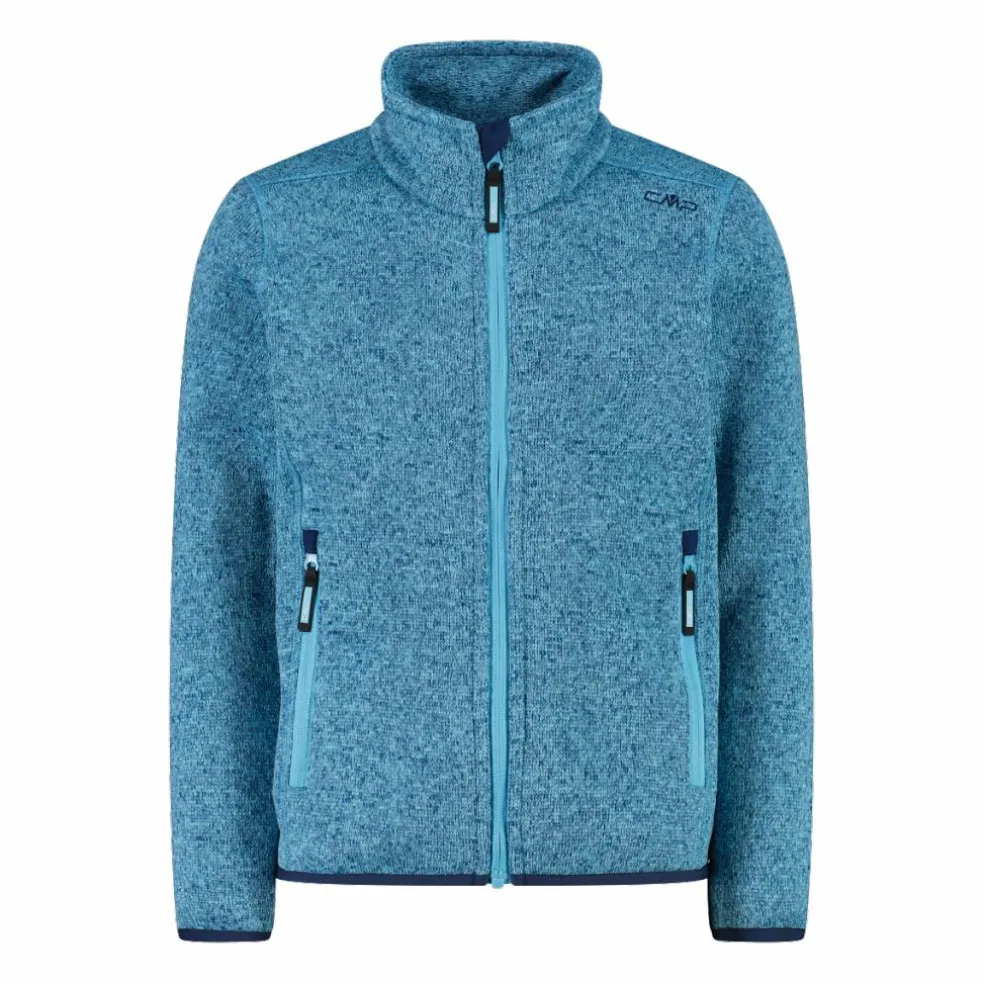 Giacca in pile da bambina in knit-tech