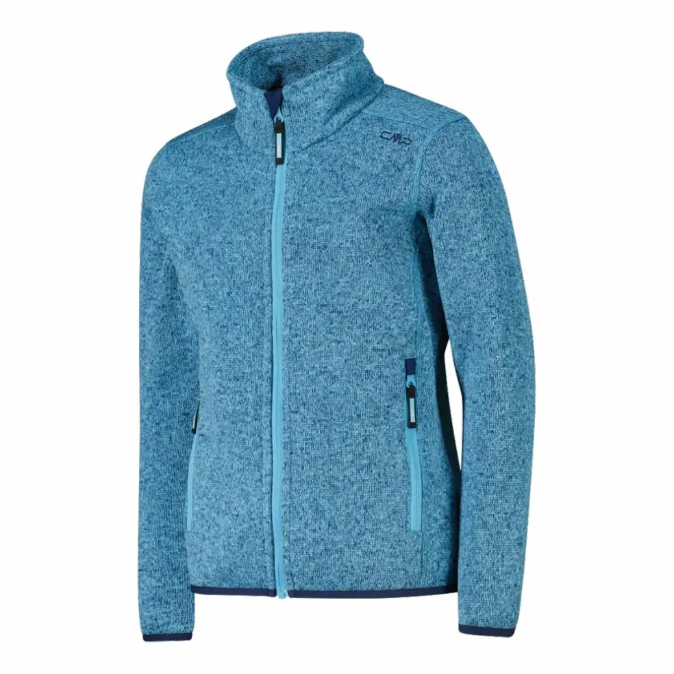 Giacca in pile da bambina in knit-tech