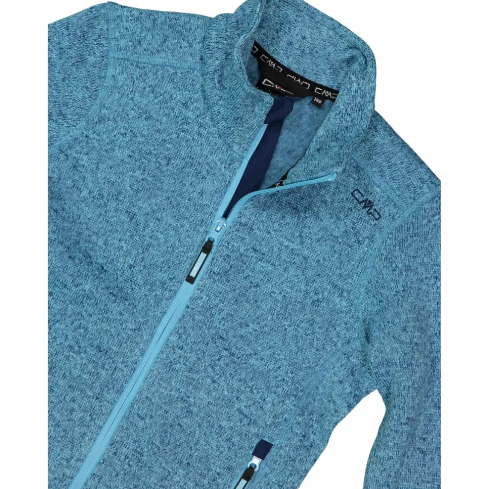Giacca in pile da bambina in knit-tech
