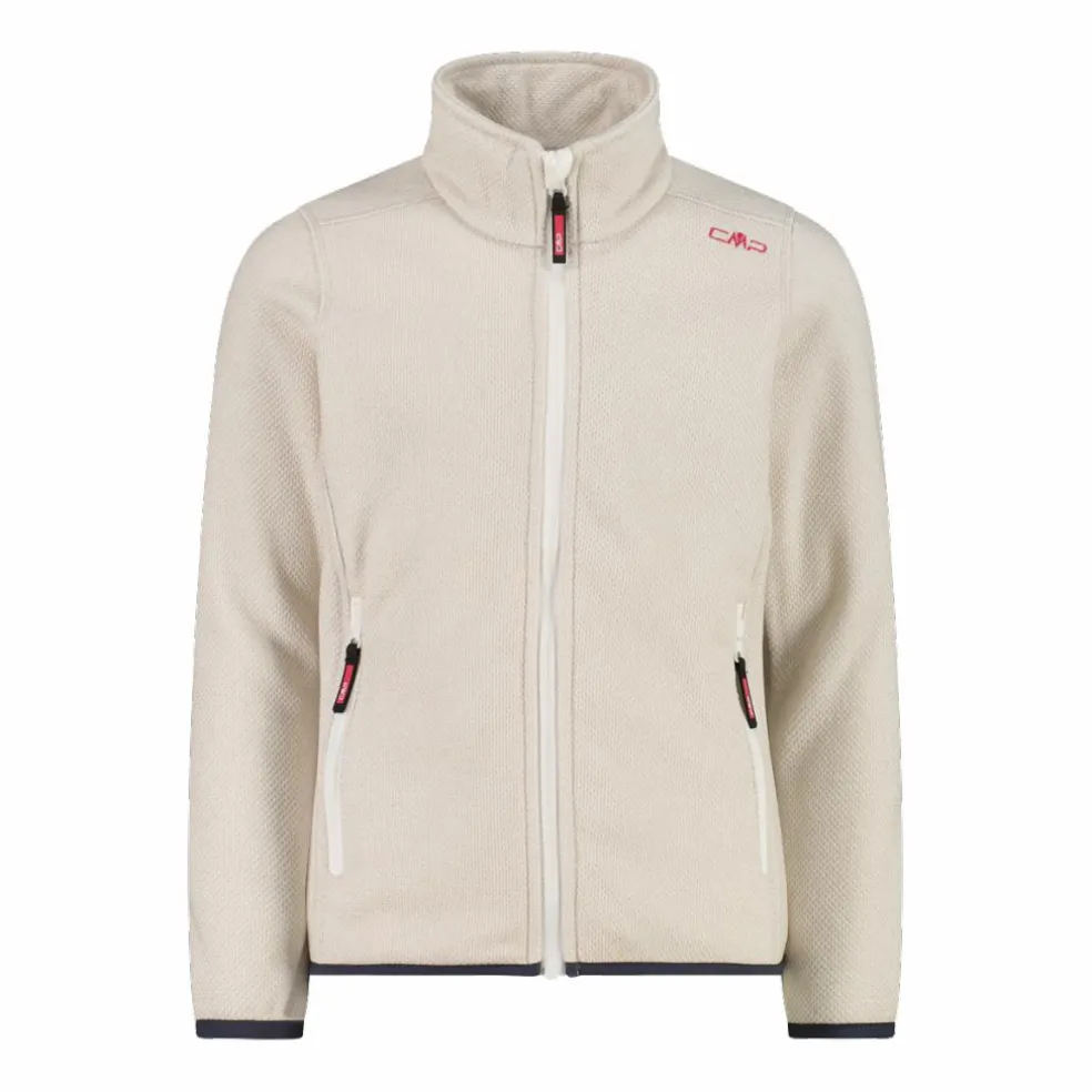 Giacca in pile da bambina in knit-tech