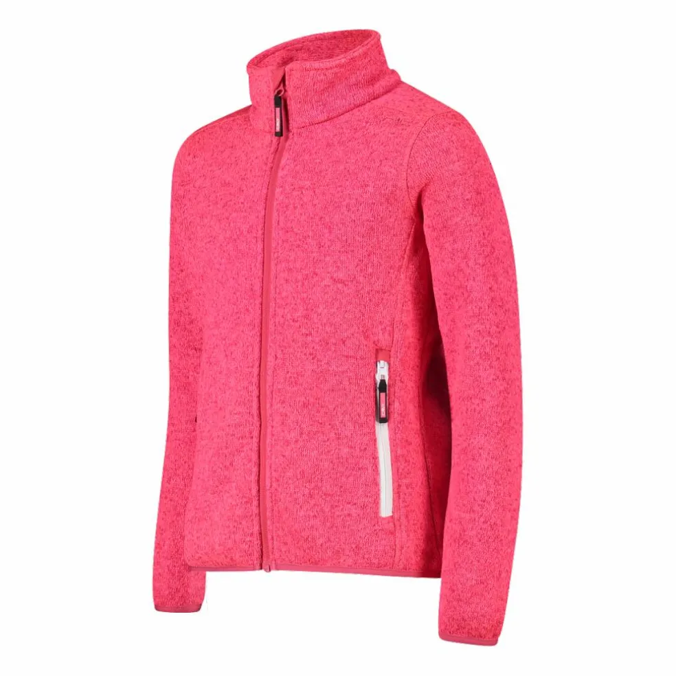 Giacca in pile da bambina in knit-tech