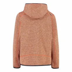 Giacca in pile da bambino in knit-tech mélange con cappuccio