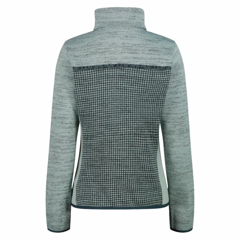 Giacca in pile da donna in knit tech stampata