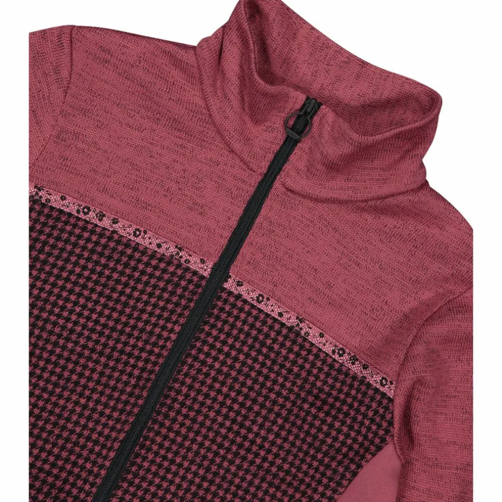 Giacca in pile da donna in knit tech stampata