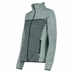 Giacca in pile da donna in knit tech stampata