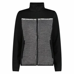 Giacca in pile da donna in knit tech stampata