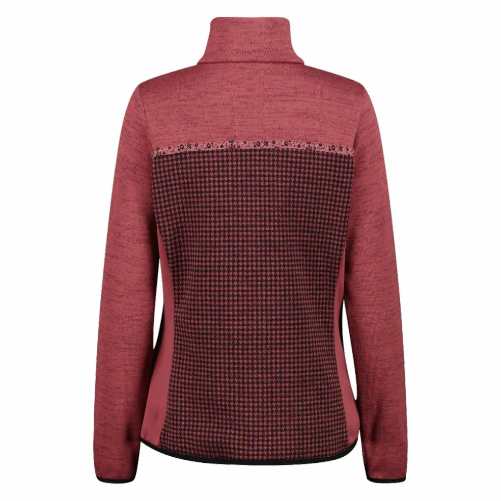 Giacca in pile da donna in knit tech stampata
