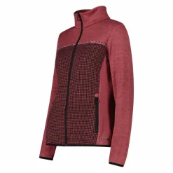 Giacca in pile da donna in knit tech stampata