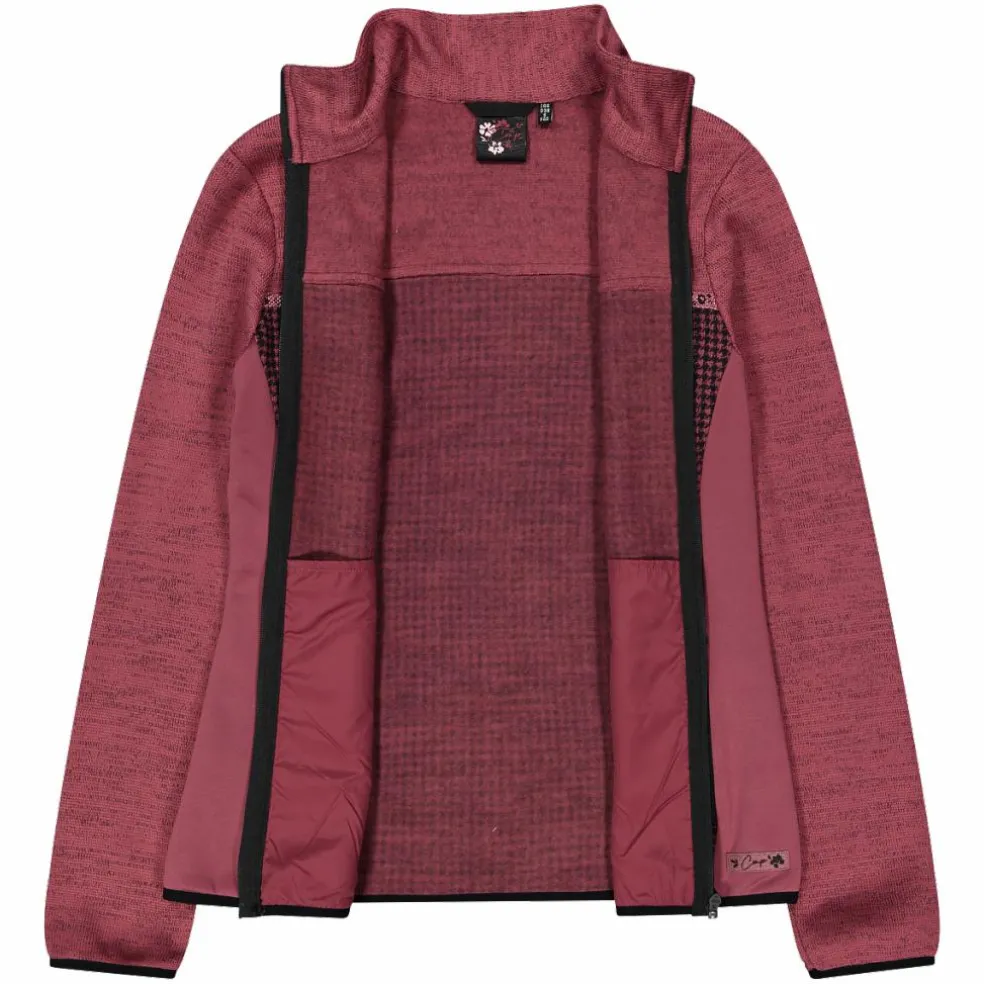 Giacca in pile da donna in knit tech stampata