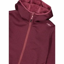 Giacca in pile da donna in knit tech melange con cappuccio