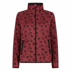 Giacca in pile da donna in knit tech stampata
