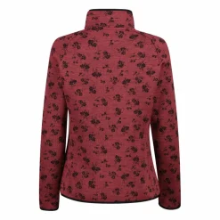 Giacca in pile da donna in knit tech stampata