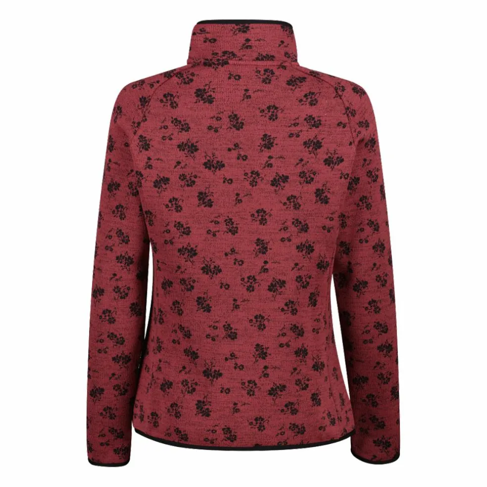 Giacca in pile da donna in knit tech stampata