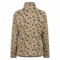 Giacca in pile da donna in knit tech stampata