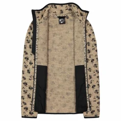 Giacca in pile da donna in knit tech stampata