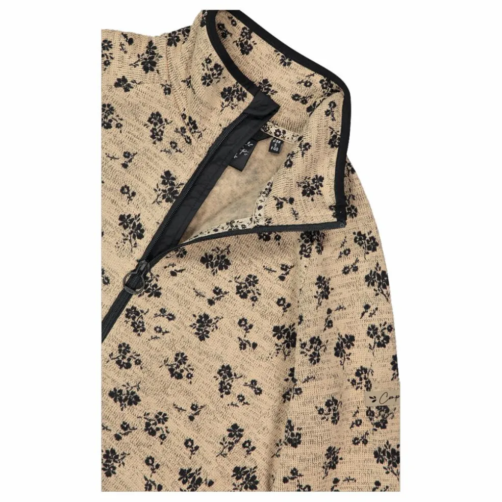 Giacca in pile da donna in knit tech stampata