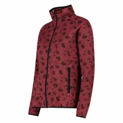 Giacca in pile da donna in knit tech stampata