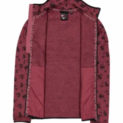Giacca in pile da donna in knit tech stampata