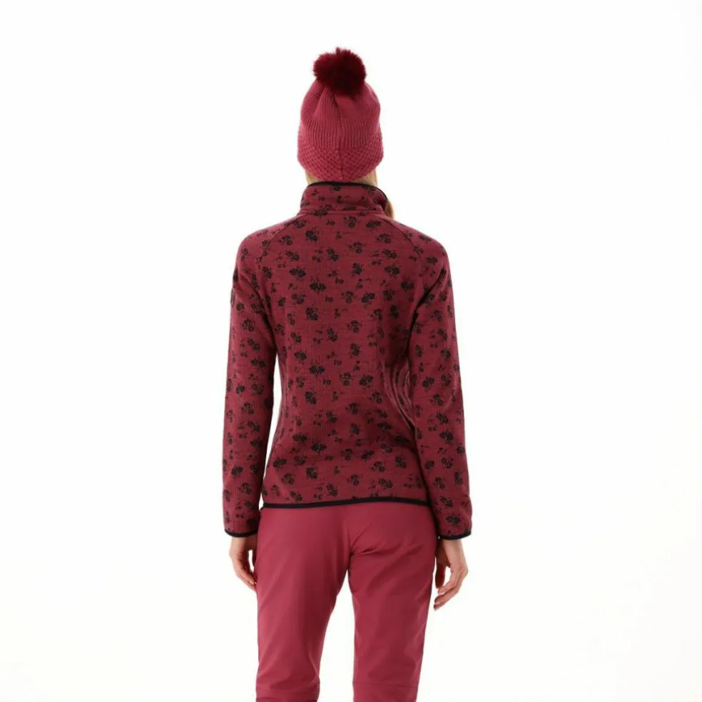 Giacca in pile da donna in knit tech stampata