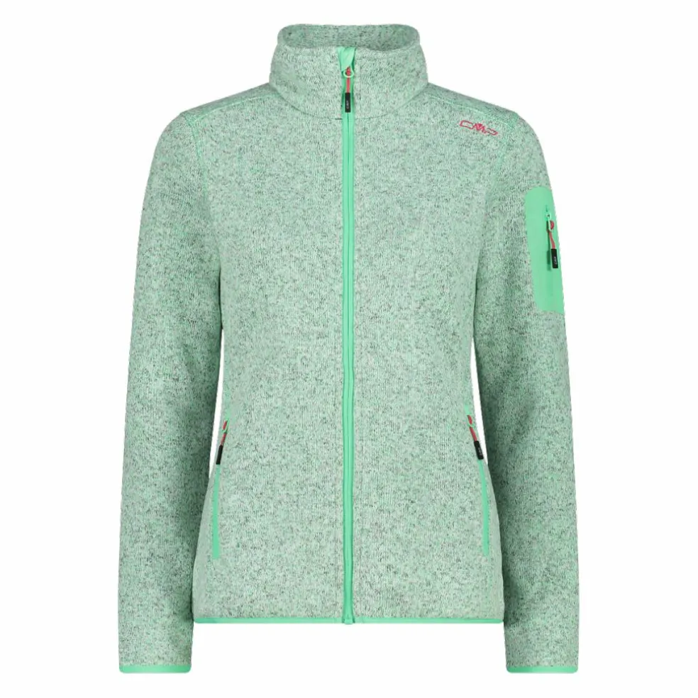 Giacca in pile da donna in Knit-Tech mèlange