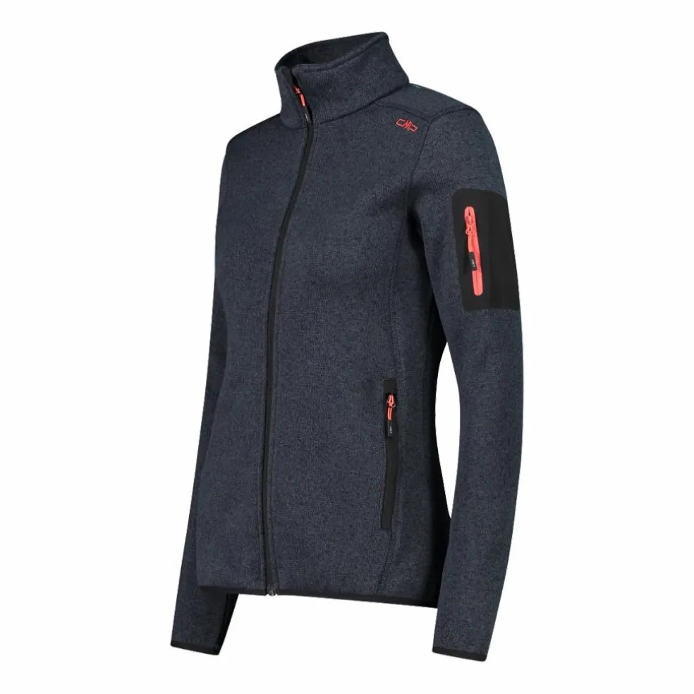 Giacca in pile da donna in Knit-Tech mèlange