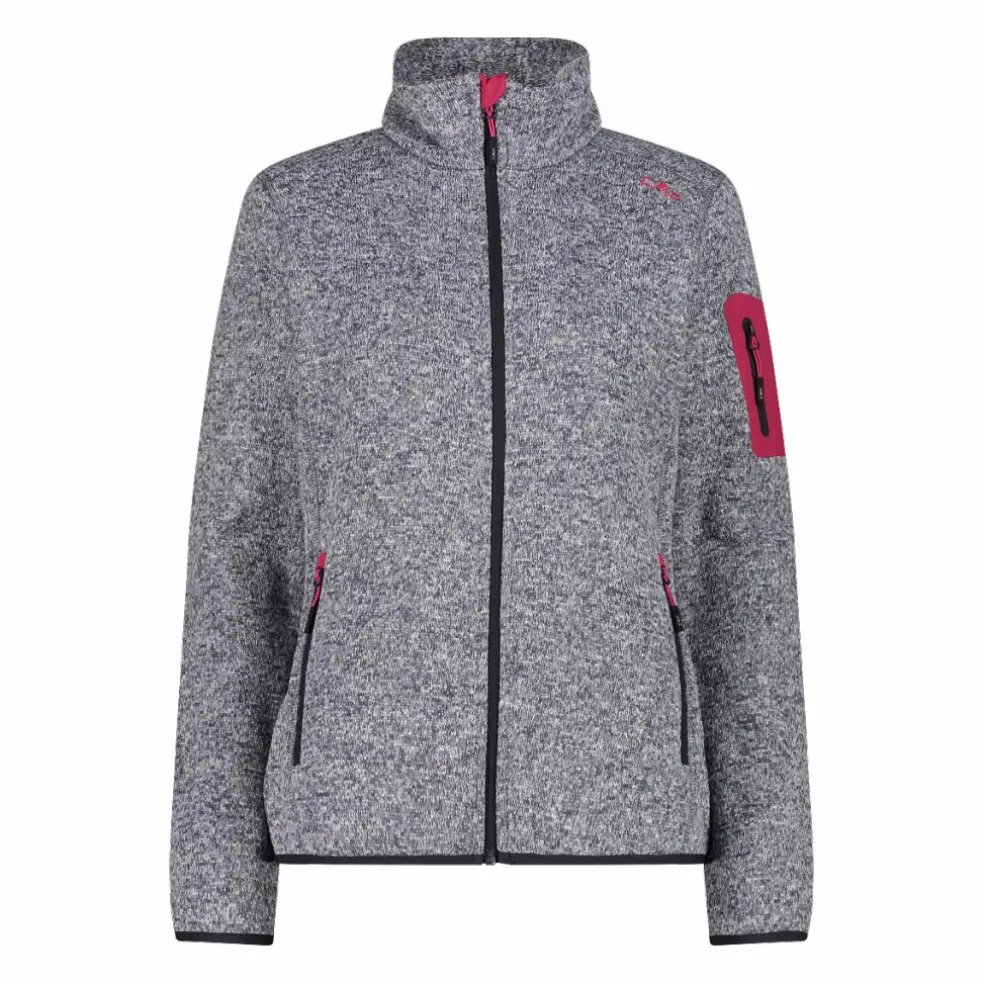 Giacca in pile da donna in Knit-Tech mèlange