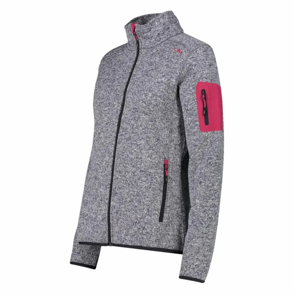 Giacca in pile da donna in Knit-Tech mèlange