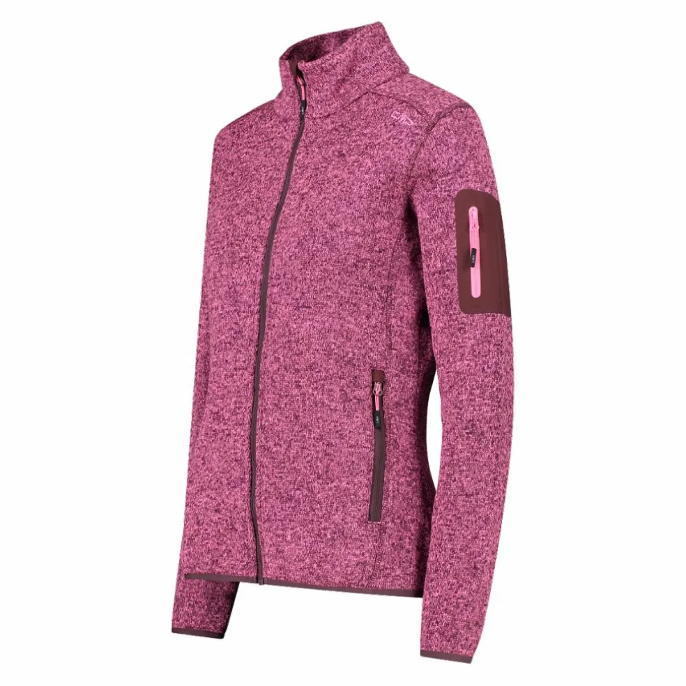 Giacca in pile da donna in Knit-Tech mèlange