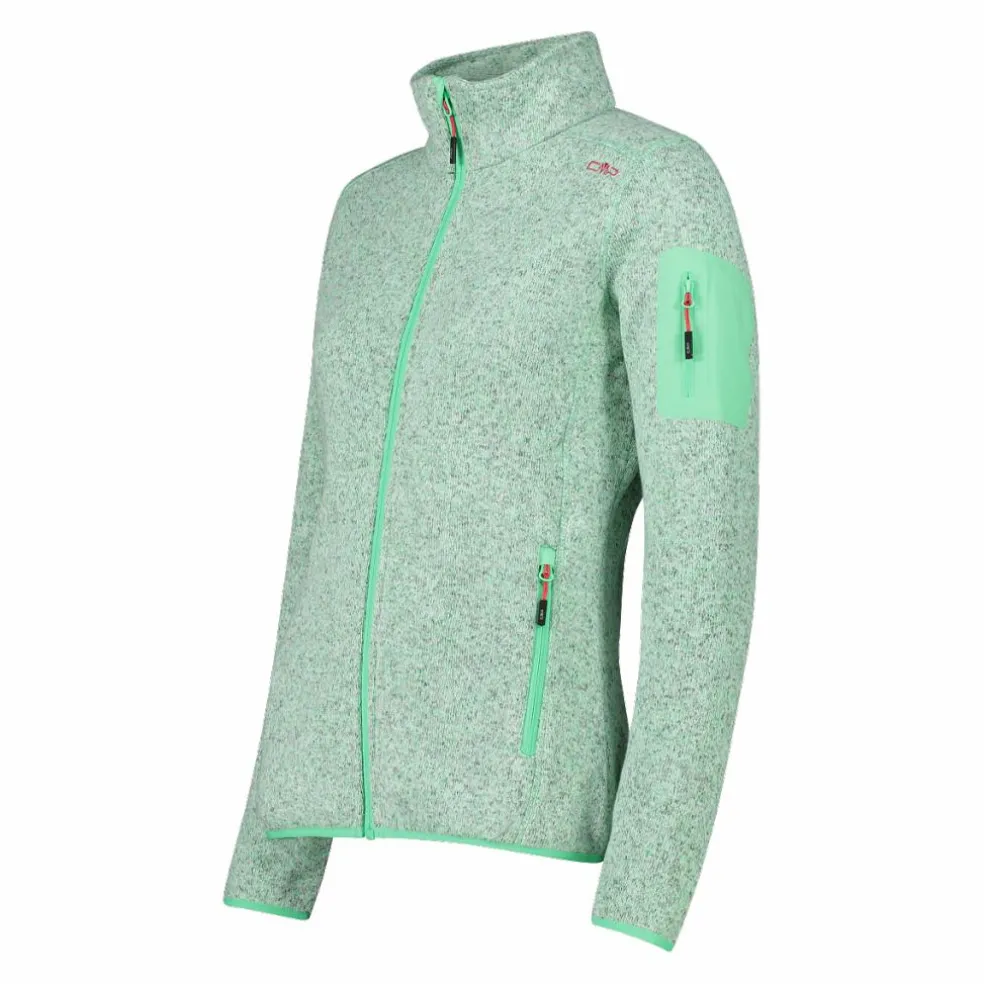 Giacca in pile da donna in Knit-Tech mèlange