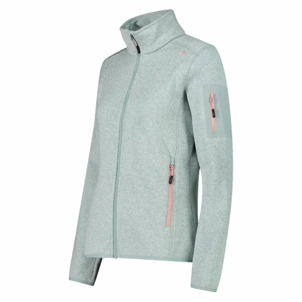Giacca in pile da donna in Knit-Tech mèlange
