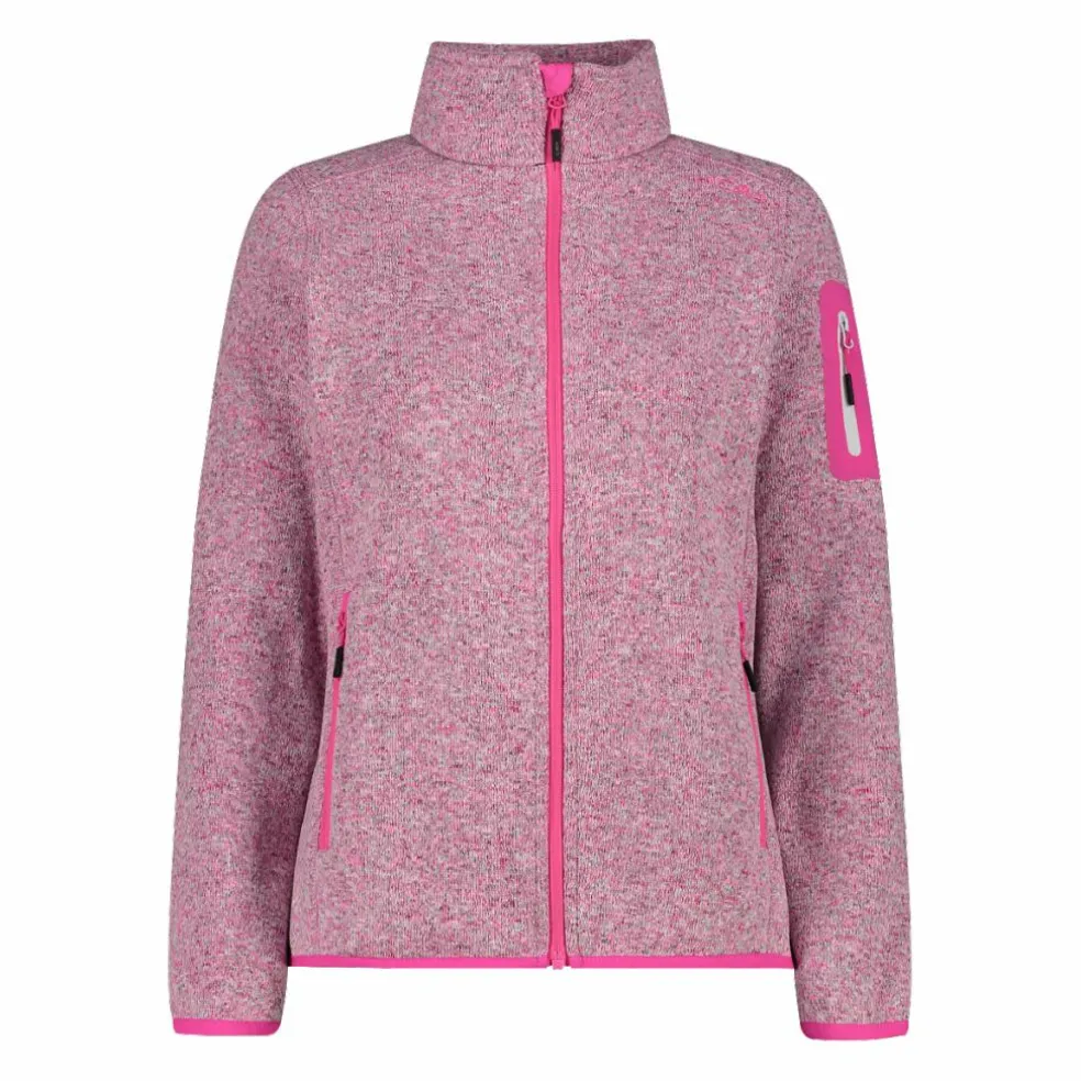 Giacca in pile da donna in Knit-Tech mèlange