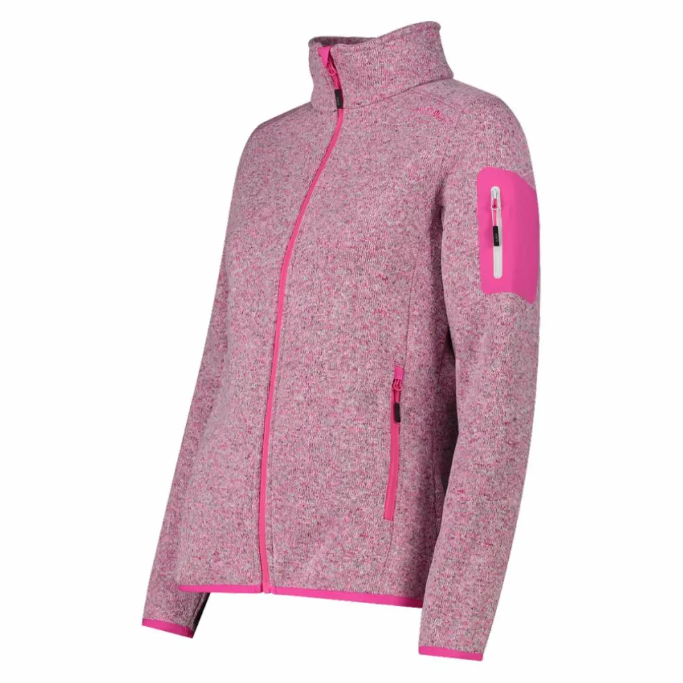 Giacca in pile da donna in Knit-Tech mèlange