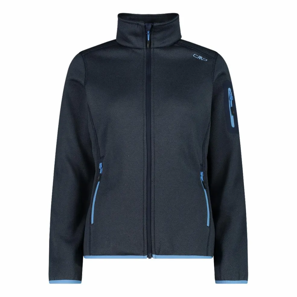 Giacca in pile da donna in Knit-Tech mèlange