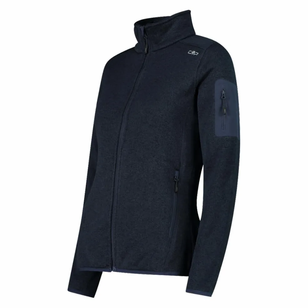 Giacca in pile da donna in Knit-Tech mèlange